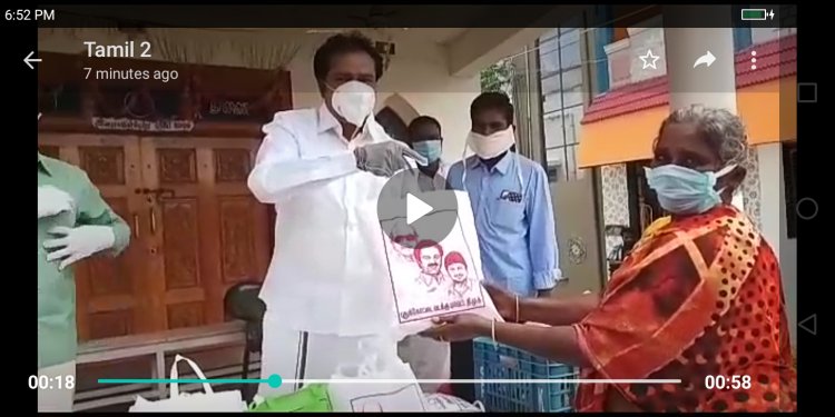 தளபதி ஆனைக்கிணங்க புதுக்கோட்டை வடக்கு மாவட்ட திமுக நிவாரண உதவி