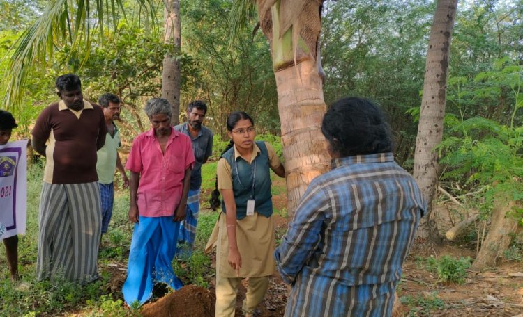 விவசாயக் கல்லூரி மாணவிகள் களப்பணி உசிலம்பட்டி பகுதி விவசாயிகள் மகிழ்ச்சி be